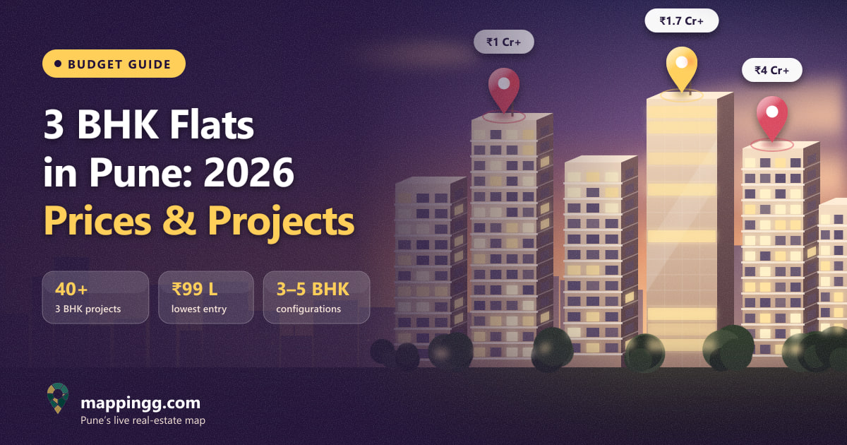 3 BHK Flats in Pune (2026): New Projects & Prices from ₹1 Cr to Luxury